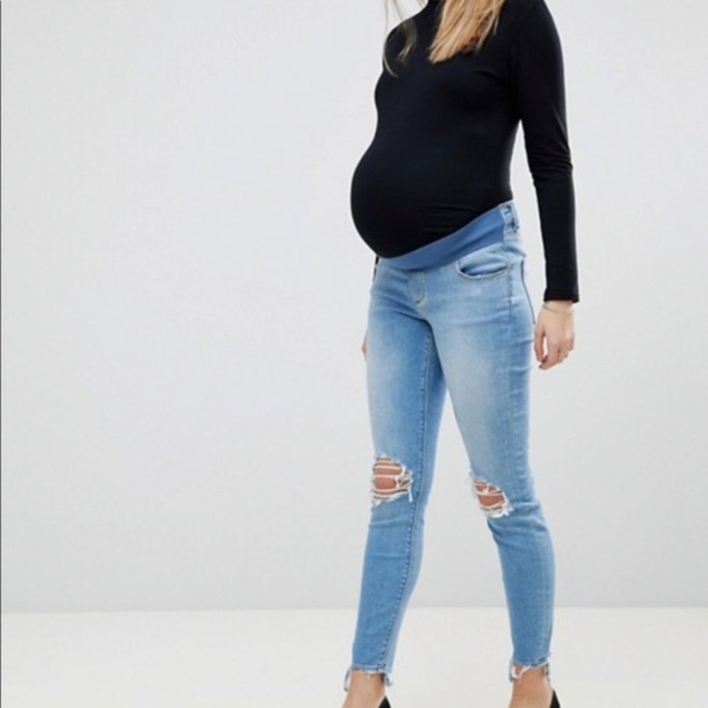 ASOS Maternity Low Rise Ridley Jeans - Size 2